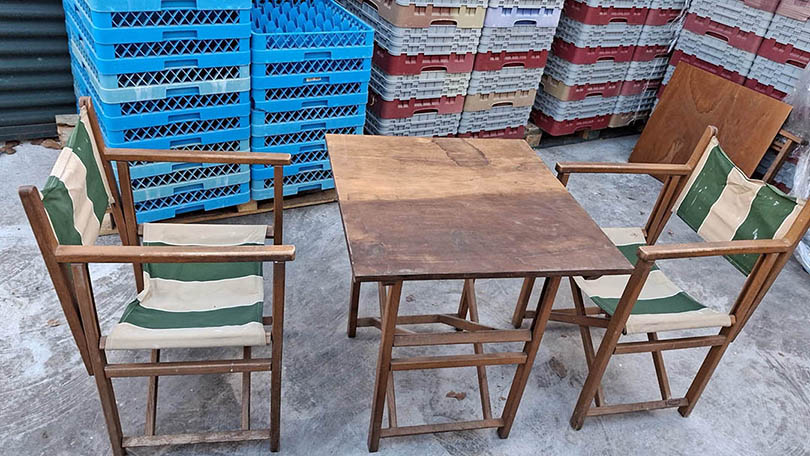 juego de mesa y sillas feria de sevilla